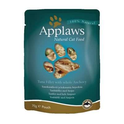 Applaws Tuna fillet with Whole Anchovy in Broth Wet Cat Food, 70gm