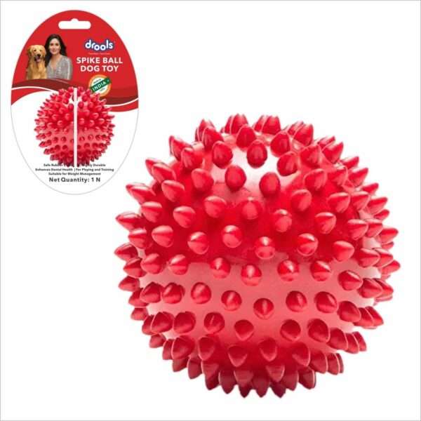 Drools Non-Toxic Rubber Stud Spike Hard Ball Chew Toy