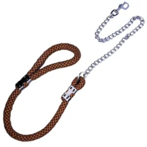 Pets Like Rope Leash with Chain for Dogs (Brown)